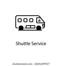 Shuttle Service icons vector stock illustration.