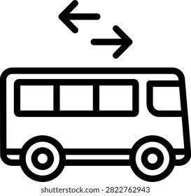 Shuttle Service Vector Design Icon Style