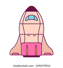 Shuttle vector cartoon illustration isolated on a white background.