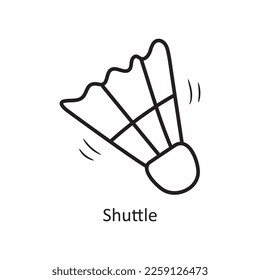 Shuttle vector outline Icon Design illustration. Olympic Symbol on White background EPS 10 File