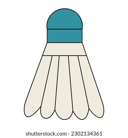 Shuttlecock. Shuttlecock for badminton. Badminton accessories. Sport equipment. Vector illustration