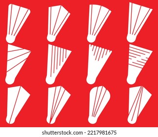 Shuttlecock badminton ball sport collection vector illustration 