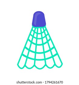shuttlecock for badminton. Color vector illustration in a flat style.