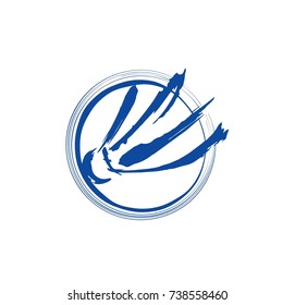 shuttlecock badminton competition logo
