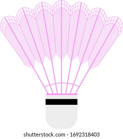 Shuttle-Cocktail-Badminton-Element, weißer Hintergrund einzeln 