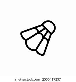 shuttlecock badminton icon sign vector