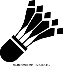 shuttlecock badminton icon vector design trendy.eps