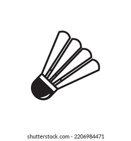 shuttlecock badminton  icon vector illustration logo design