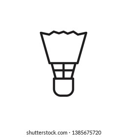 shuttlecock, badminton icon vector template