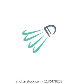 shuttlecock badminton logo