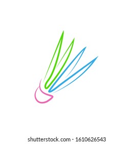 shuttlecock badminton logo icon designs vector