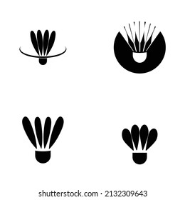 logo du badminton shuttlecock, illustration vectorielle
