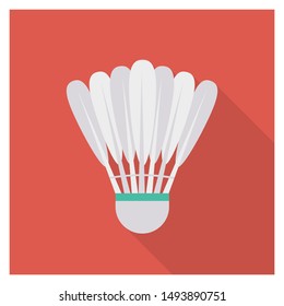 shuttlecock for badminton sport flat icon