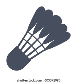 Shuttlecock for badminton, vector illustration in flat style