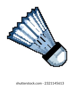 shuttlecock ball sport game pixel art retro vector. bit shuttlecock ball sport. old vintage illustration