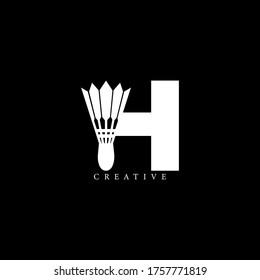 Concepto de bloqueo simple diseño de logotipo de letra plana H. EPS10 vectores.