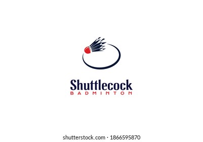 shuttlecock creative logo deign.badminton cork logo design creative vector design.badminton cork logo design.creative  vector logotype 