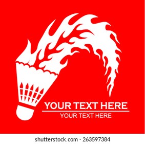 Shuttlecock design concept .vector illustration