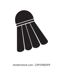 Shuttlecock flat icon vector illustration. Badminton sign isolated on white background