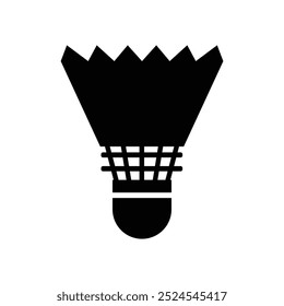 Shuttlecock flat vector icon and symbol design on white background