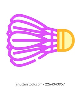 shuttlecock game color icon vector. shuttlecock game sign. isolated symbol illustration