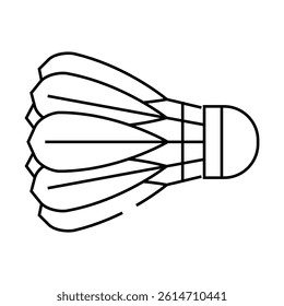 shuttlecock game line icon vector. shuttlecock game sign. isolated contour symbol black illustration