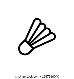 Shuttlecock icon. badminton symbol in trendy flat style