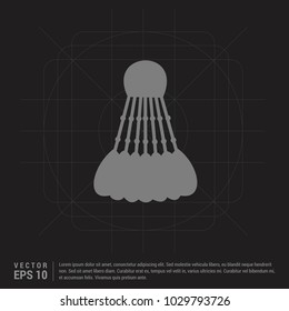 Shuttlecock Icon - Black Creative Background