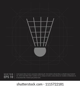 Shuttlecock Icon - Black Creative Background - Free vector icon