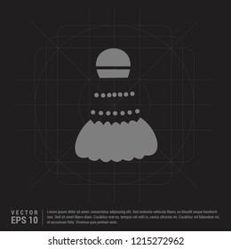 Shuttlecock Icon - Black Creative Background - Free vector icon