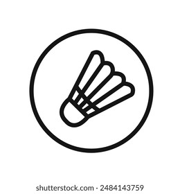 Shuttlecock Icon black and white vector sign