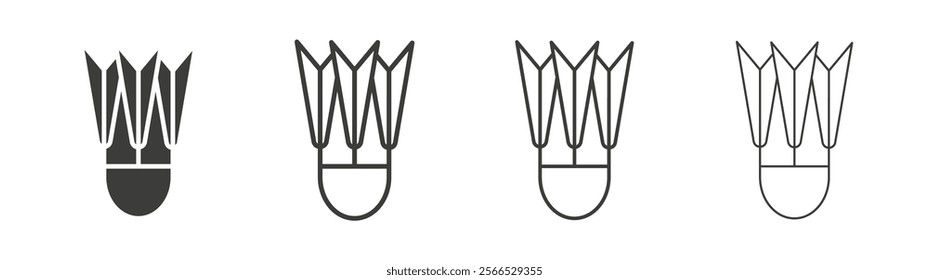 Shuttlecock icon collection for website design, app, UI design.