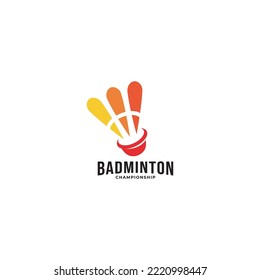 Shuttlecock Icon design with Abstract Swoosh. You can use Sport logo and Badminton Championship Logo