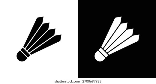 Concepto de diseño de iconos de Shuttlecock. iconos planos de Vector