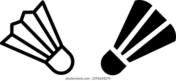 Shuttlecock Icon Design Set – Dynamic and Stylish Badminton Graphics