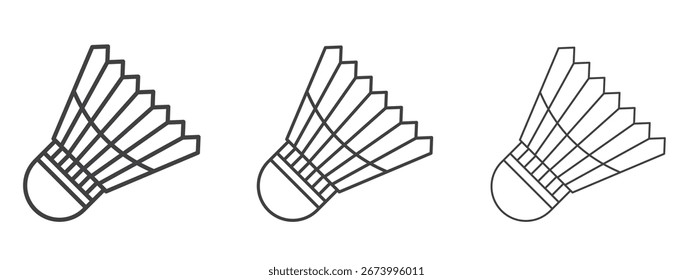 Diseño del icono de Shuttlecock, conveniente para el Web, la infografía, la interfaz y los App.