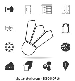 shuttlecock icon. Detailed set of web icons and signs. Premium graphic design. One of the collection icons for websites, web design, mobile app on white background