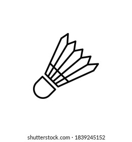 Shuttlecock icon flat vector illustration