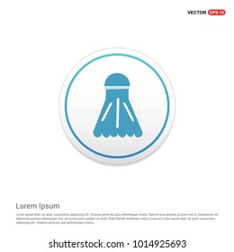 Shuttlecock Icon Hexa White Background icon template