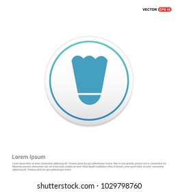Shuttlecock Icon Hexa White Background icon template