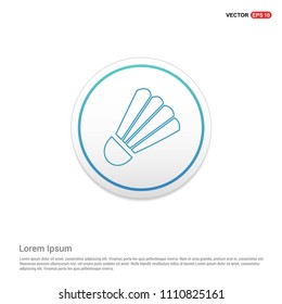 Shuttlecock Icon Hexa White Background icon template - Free vector icon