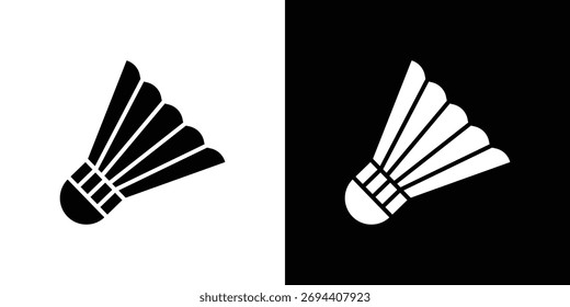ShuttleCock Symbol Illustration Element Design. schwarze Symbolsymbole