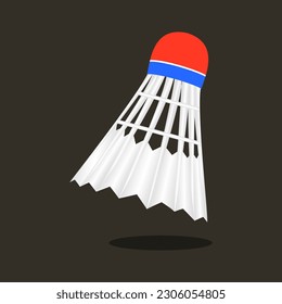 Shuttlecock icon isolated of background flat designe.
