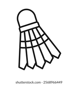 Shuttlecock icon Isolated flat vector in outline