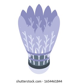 Shuttlecock icon. Isometric of shuttlecock vector icon for web design isolated on white background