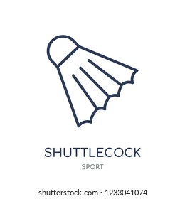 Shuttlecock icon. Shuttlecock linear symbol design from sport collection. Simple outline element vector illustration on white background