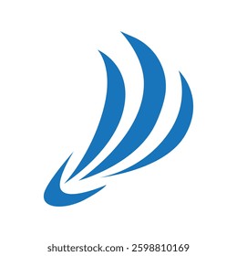 Shuttlecock Icon logo design with Abstract Swoosh for Badminton Championship