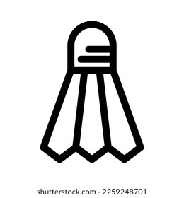 shuttlecock icon or logo isolated sign symbol vector illustration - high quality black style vector icons