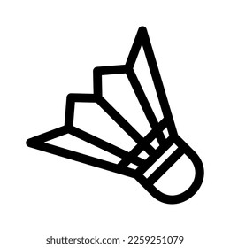 shuttlecock icon or logo isolated sign symbol vector illustration - high quality black style vector icons