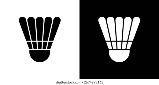 Logotipo do ícone Shuttlecock. símbolos gráficos simples